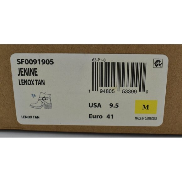 Sofft Womens Size 9.5 Jenine Lennox Tan Suede Zip Block Heel Ankle Boots Shoes - Picture 15 of 15